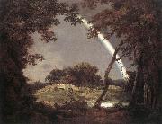 Joseph wright of derby Landscape with Rainbow oil painting artist